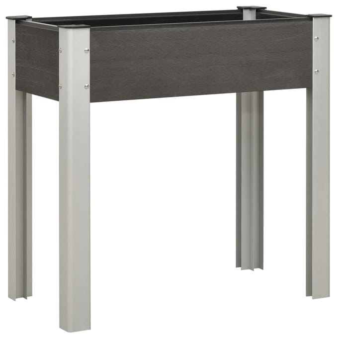 vidaXL - Plantenbak - verhoogd - 75x40x75 - cm - HKC - grijs