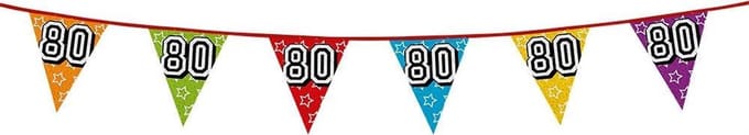 Vlaggenlijn 80 jaar versiering.