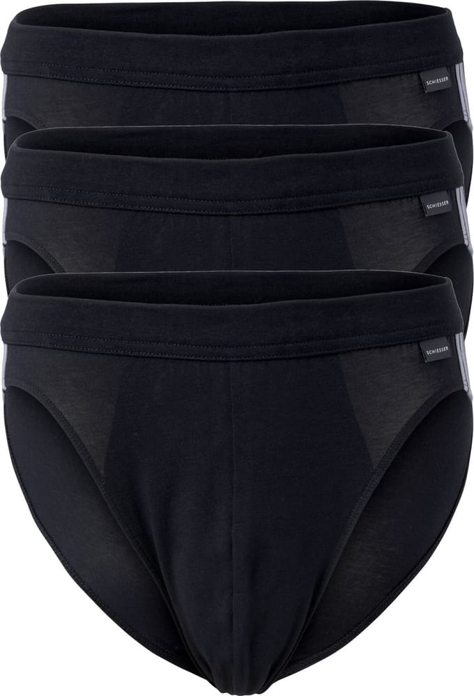 Schiesser Cotton Stretch Rio Heren Slip - 3 pack - Zwart - Maat S
