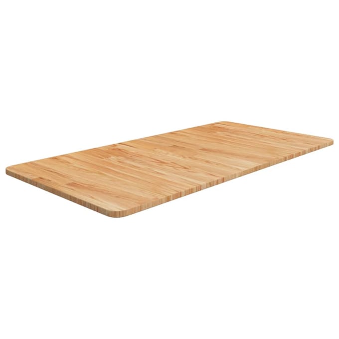 vidaXL - Wastafelblad - 100x50x1,5cm - behandeld - massief - hout - lichtbruin
