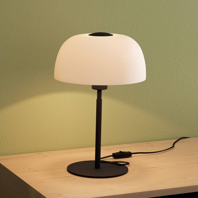 EGLO Solo 2 Tafellamp - E27 - 41,5 cm - Zwart|Wit