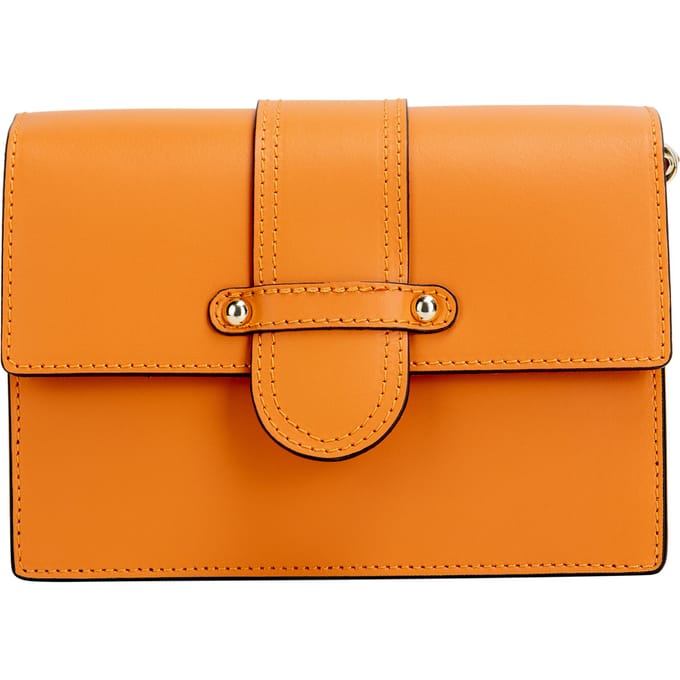 Faina Leren schoudertas Dames oranje