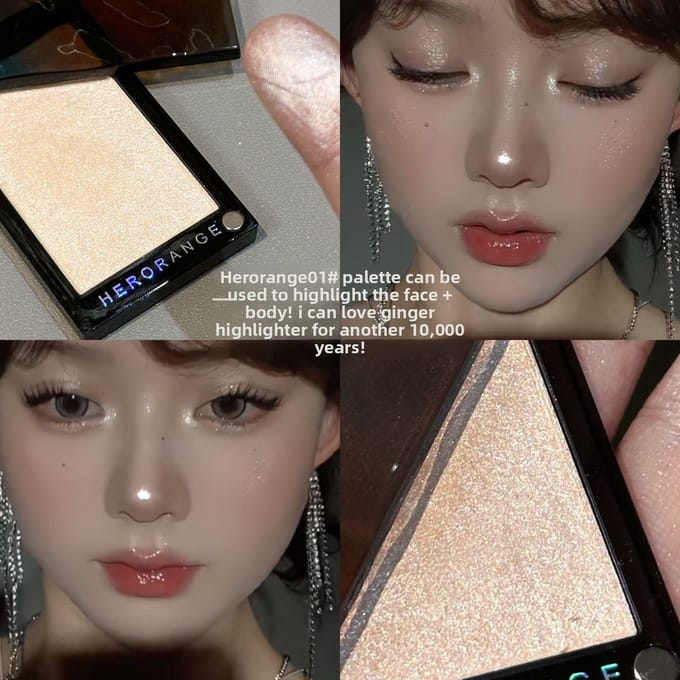 Poudre illuminatrice nacrée fine flash éclaircissante naturelle maquillage highlight