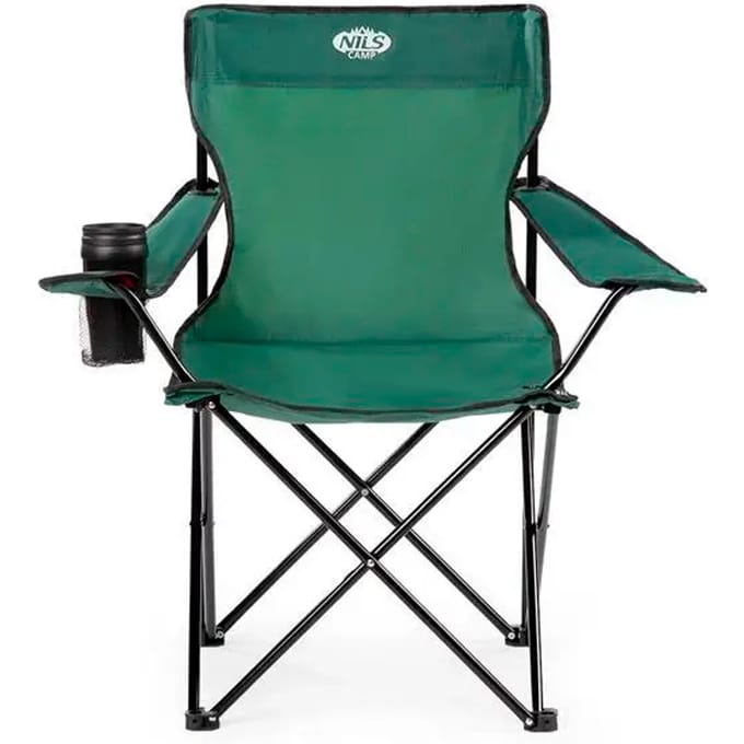 NILS CAMP - NC3044 - Inklapbare Campingstoel - Antislip Poten - Ergonomische Armleuningen