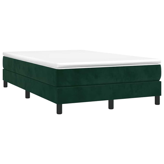 vidaXL - Boxspring - bed - 120x200 - cm - fluweel - donkergroen