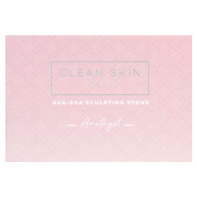 Clean Skin Club, Gua-Sha gegraveerde steen, amethist, 1 stuk gray