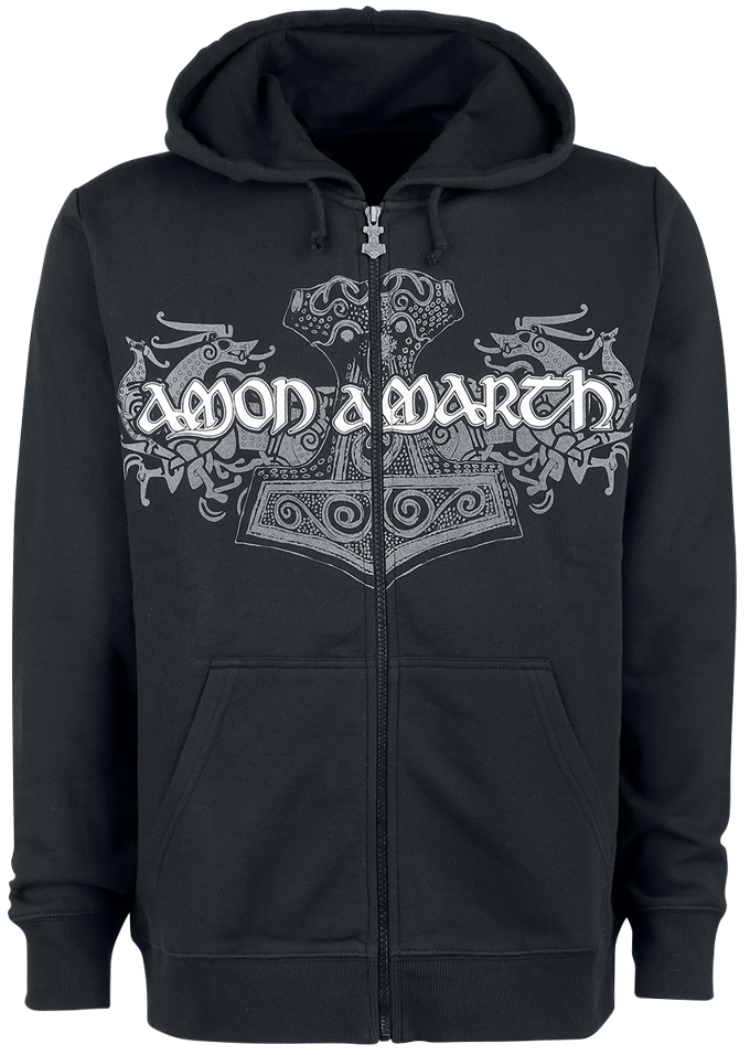 Amon Amarth Vest met capuchon - Thorhammer - M tot XL - voor Mannen - zwart