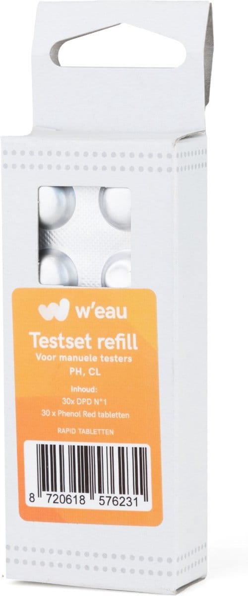 W'eau refill pack voor manuele tester (Chloor en pH) - 60 stuks