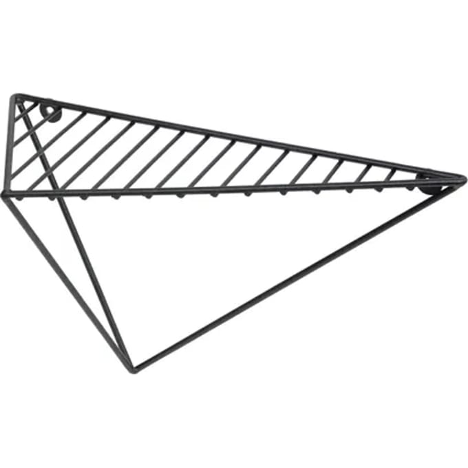 Duraline Wandplank Driehoek Matzwarte Lijnen 26x15x12,5cm