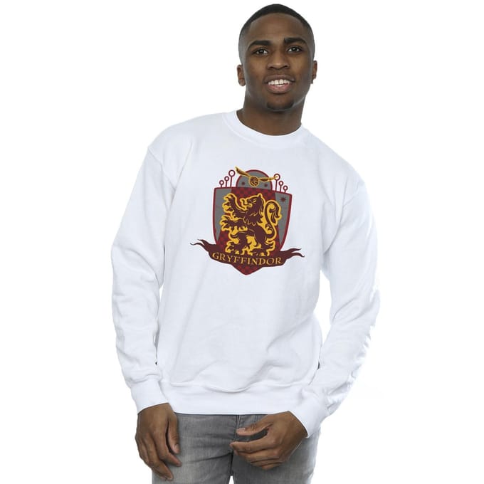 Harry Potter Heren Gryffindor borstembleem Sweatshirt (Wit)