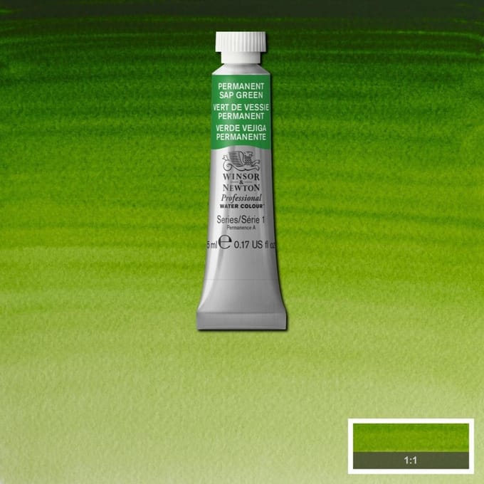 Watercolor paint W&N 5ml - 503 Permanent Sap Green