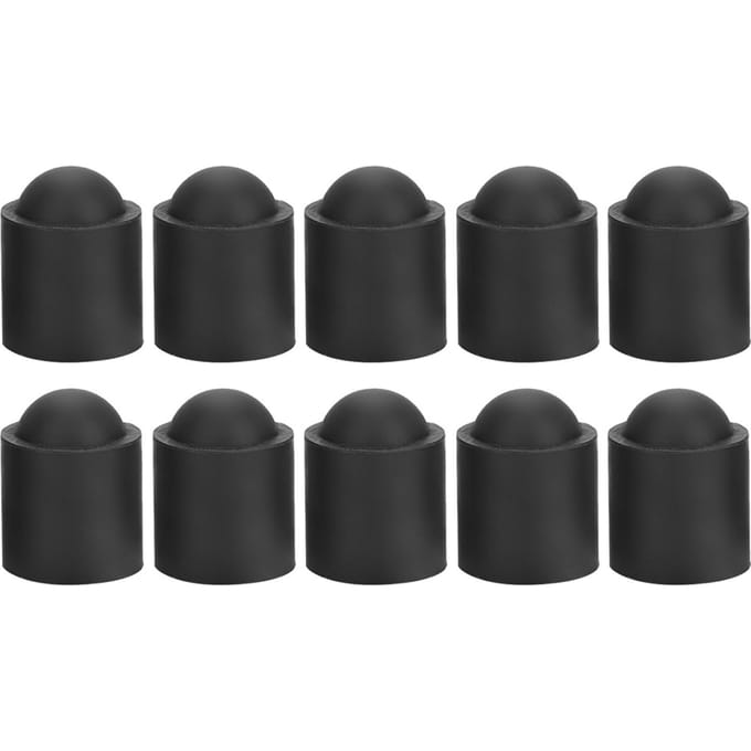 Lot de 10 embouts de queue de billard en caoutchouc, protection pour queue de billard (Noir) gray