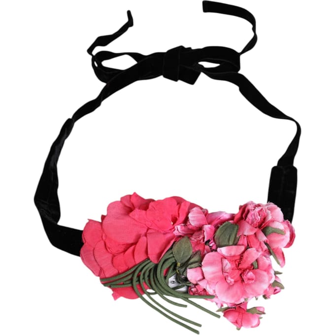 Florale Velvet Choker Ketting