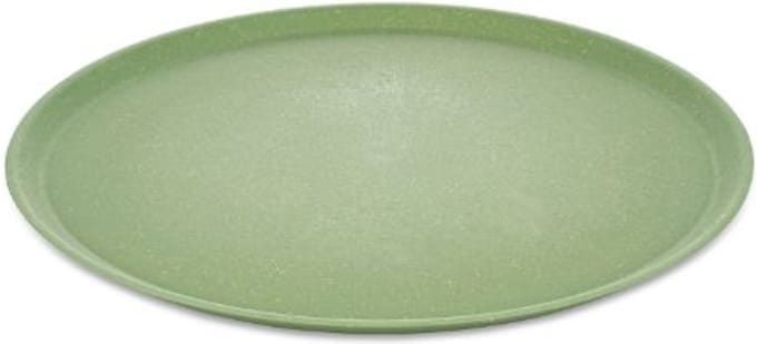 Rond bord, 25.5 cm, Set van 4, Organic, Blad Groen - Koziol | Connect Plate