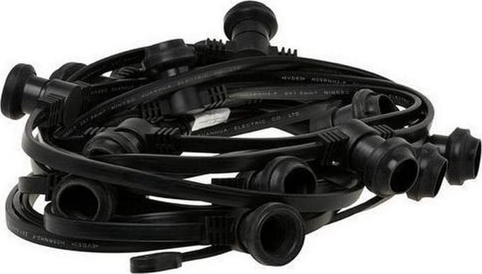 Simply Design P10 Waterdichte Prikkabel met 15 Fittingen 10M Zwart