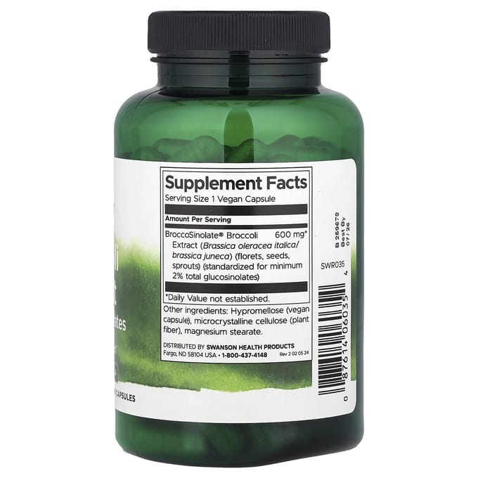 Broccoli Extract met Glucosinolaten, Vegan Capsules, 120 (600 mg per capsule)