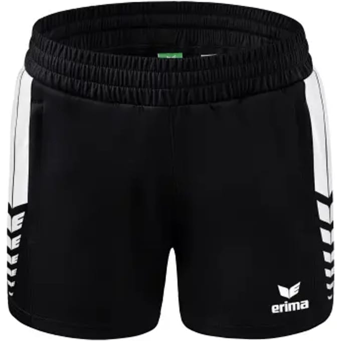 Erima Six Wings Worker Short Dames - Wit / Zwart | Maat: 44