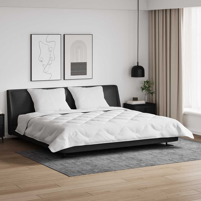 vidaXL - Winter - Duvet - met - kussen - 3 - st - Wit - Microvezel