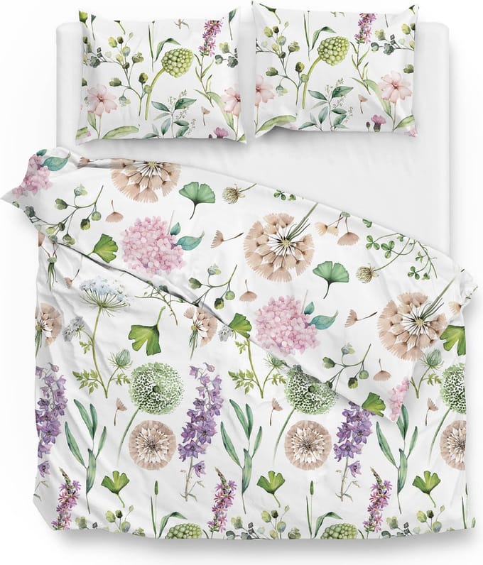 Zohome Nessa Dekbedovertrek - Lits-jumeaux - Flanel - 260x200-220cm - Wit