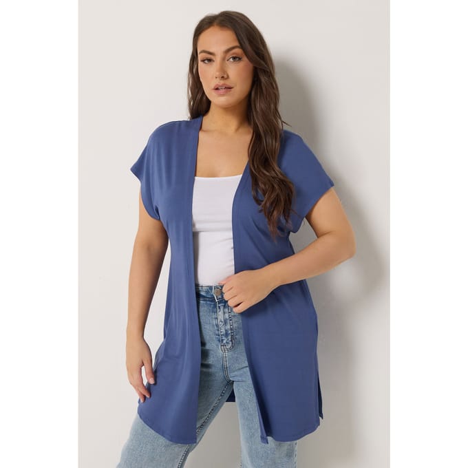 Yours Blauwe Denim Kimono Size 48