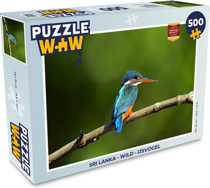 Puzzel Sri Lanka - Wild - IJsvogel - Legpuzzel - Puzzel 500 stukjes