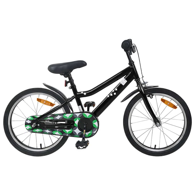 vidaXL - Kinderfiets - 18 - Inch - voor - 5-7 - jaar - oud - Zwart