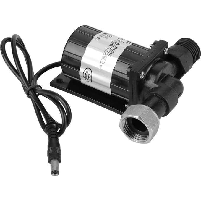 DC 12V 10W Zwarte Hoge Temperatuurbestendigheid Circulatie Laag Geluidsniveau Borstelloze Waterpomp