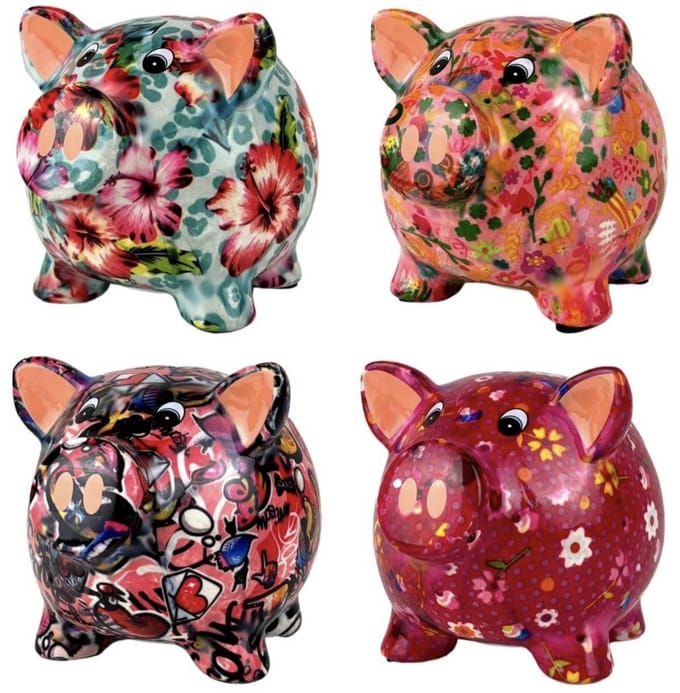 Pomme Pidou - Spaarpot Varken "Rosie" - L14,5xW11,5xH11,5 cm