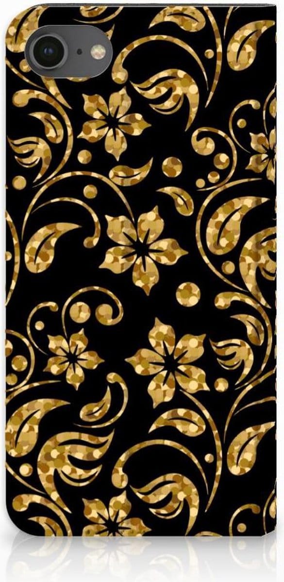 iPhone 7 | 8 | SE (2020) | SE (2022) Smart Cover Gouden Bloemen