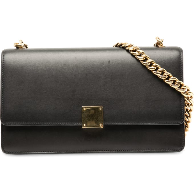 Tweedehands Kleine Leren Tas Ketting Flap