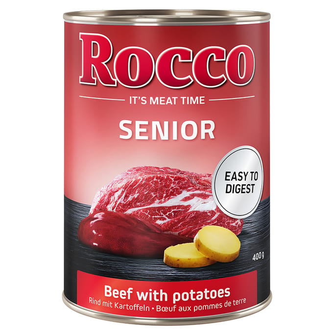 6x400g Senior Senior Rund & Aardappelen Rocco Hondenvoer