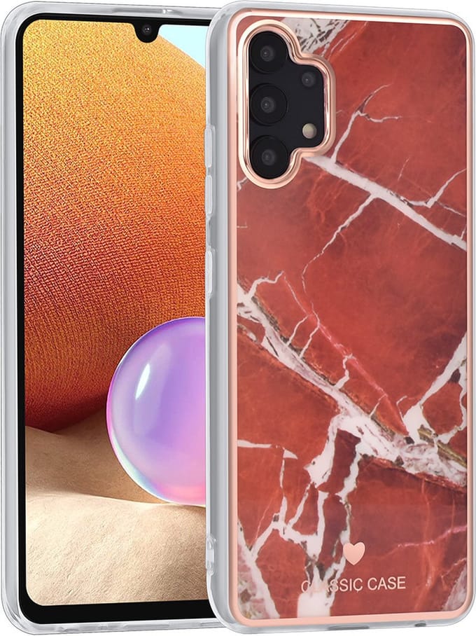UNIQ Classic Case Samsung Galaxy A32 4G TPU Backcover hoesje - Marble Red