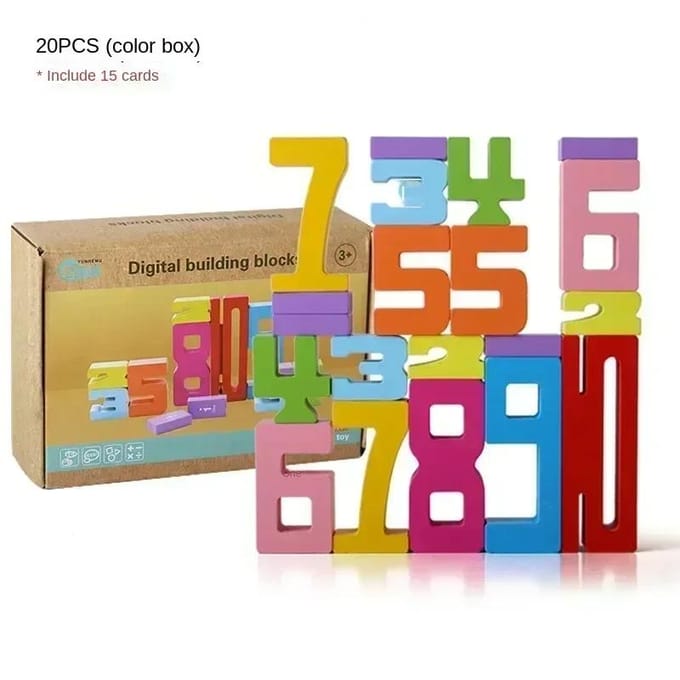 3D Digitale Puzzel Stapelblokken Balansspel Educatief Bouwstenen Speelgoed voor Kinderen Kinderen yellow