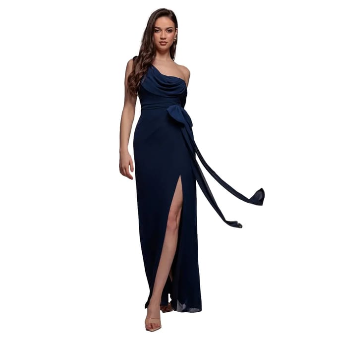 Asymmetrische jurk dames Goddiva Maxi