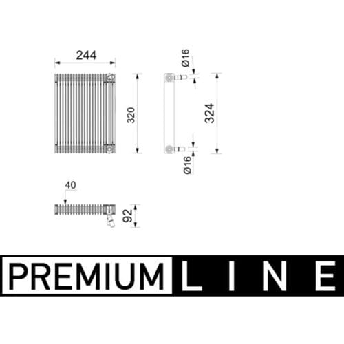OlieRadiator, motorolie  MAHLE CLC 439 000P