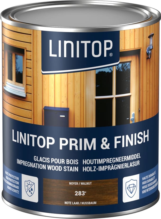 Transparante impregneerbeits LINITOP PRIM & FINISH Notelaar (li174) 1 liter