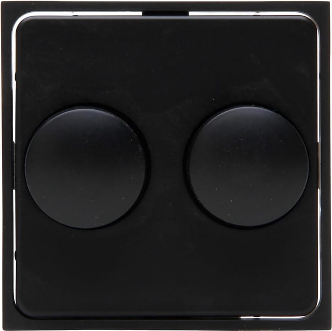 KOPP - Afdekplaat/Centraalplaat - Athenis HK07 - DUO Dimmer - Mat Zwart