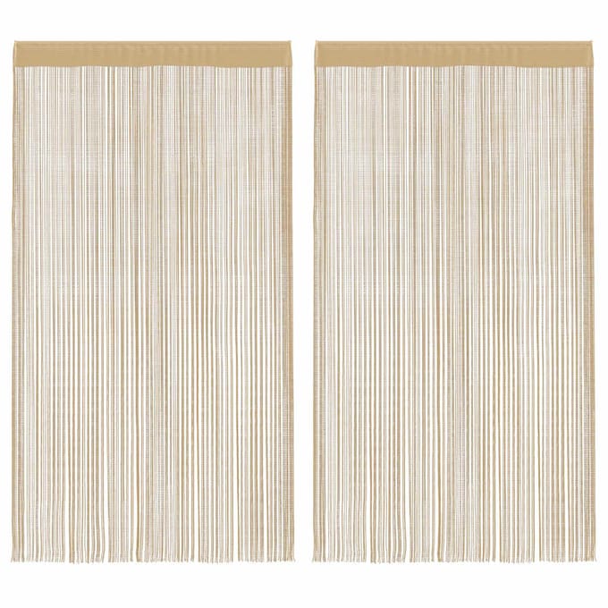 vidaXL - Draadgordijnen - 100x250 - cm - beige - 2 - st
