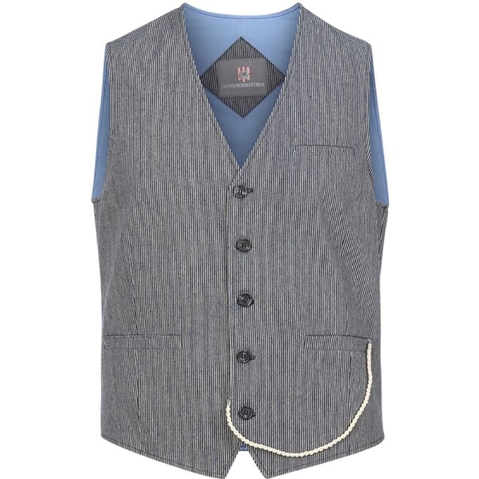 Jan Vanderstorm herren Bodywarmer - 80 - blauw - Plus Size