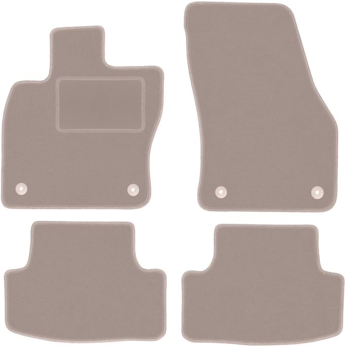 Beige veloursmatten voor: Seat Ateca crossover (2016-)