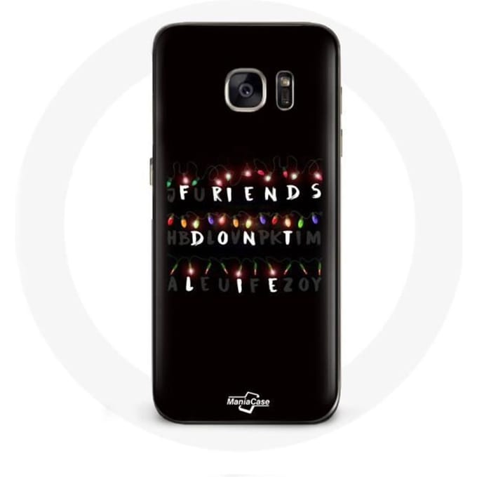 Coque pour Samsung Galaxy S6 Stranger Things Affiche Friends Don't Lie Joyeux noël