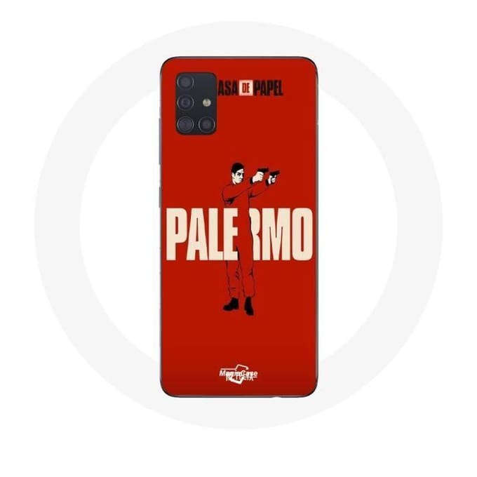 Hoesje voor Samsung galaxy A71 La casa de papel Palermo tekening