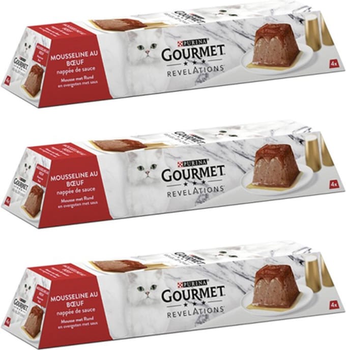 3x Gourmet Revelations - Mousse Rund - Kattenvoer - 4x57g