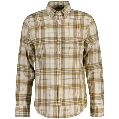Gant Overhemd Cotton Linnen Multi Check Button-Down Creamed White / male