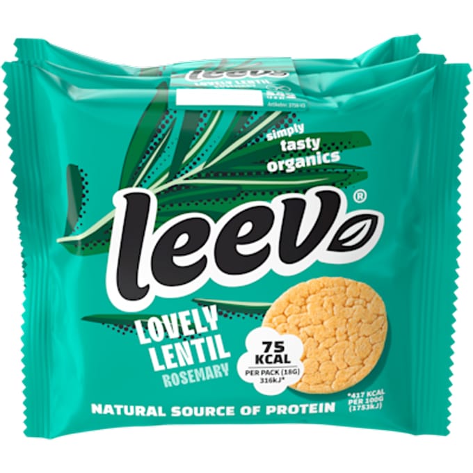 Leev Bio Lovely Lentil Cakes Rosemary 54GR
