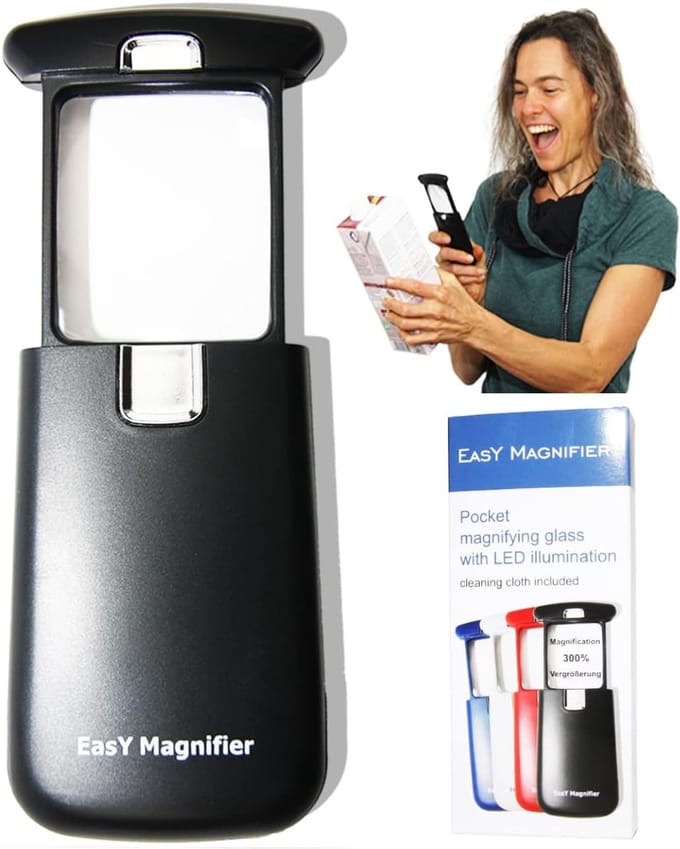Vergrootglas 3x met LED Verlichting - Ideale Leeshulp voor Kleine Teksten