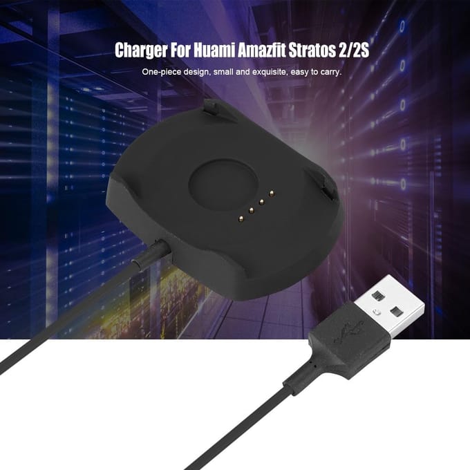 Station d'accueil chargeur USB pour montre connectée Huami Amazfit Stratos 22S black