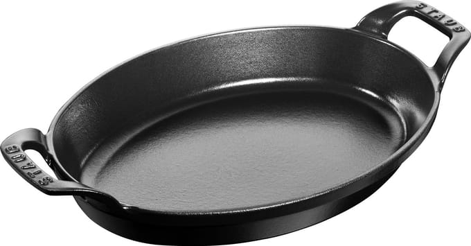Staub stapelbare schaal - ovaal - 28 cm - zwart