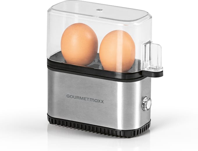 GOURMETmaxx eierkoker compact 2.0 - zwart/zilver
