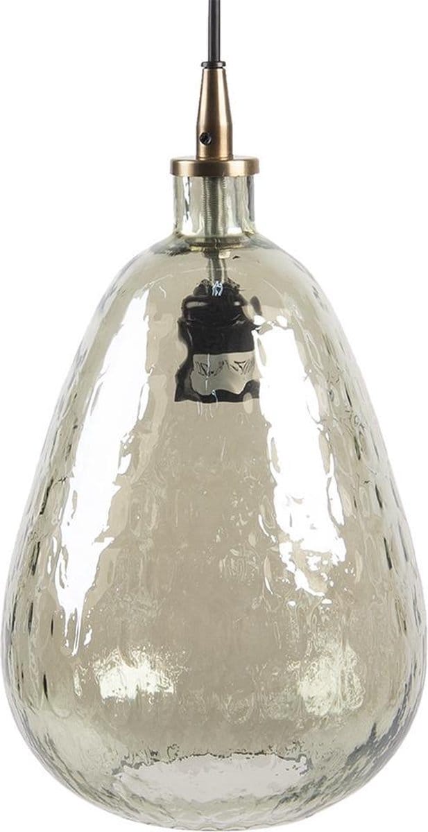 Clayre & Eef Hanglamp Ø 19x35 cm Groen Glas Hanglamp Eettafel